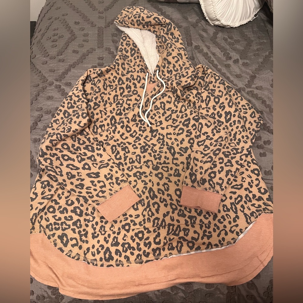 Maurices Animal Print Hoodie 2X